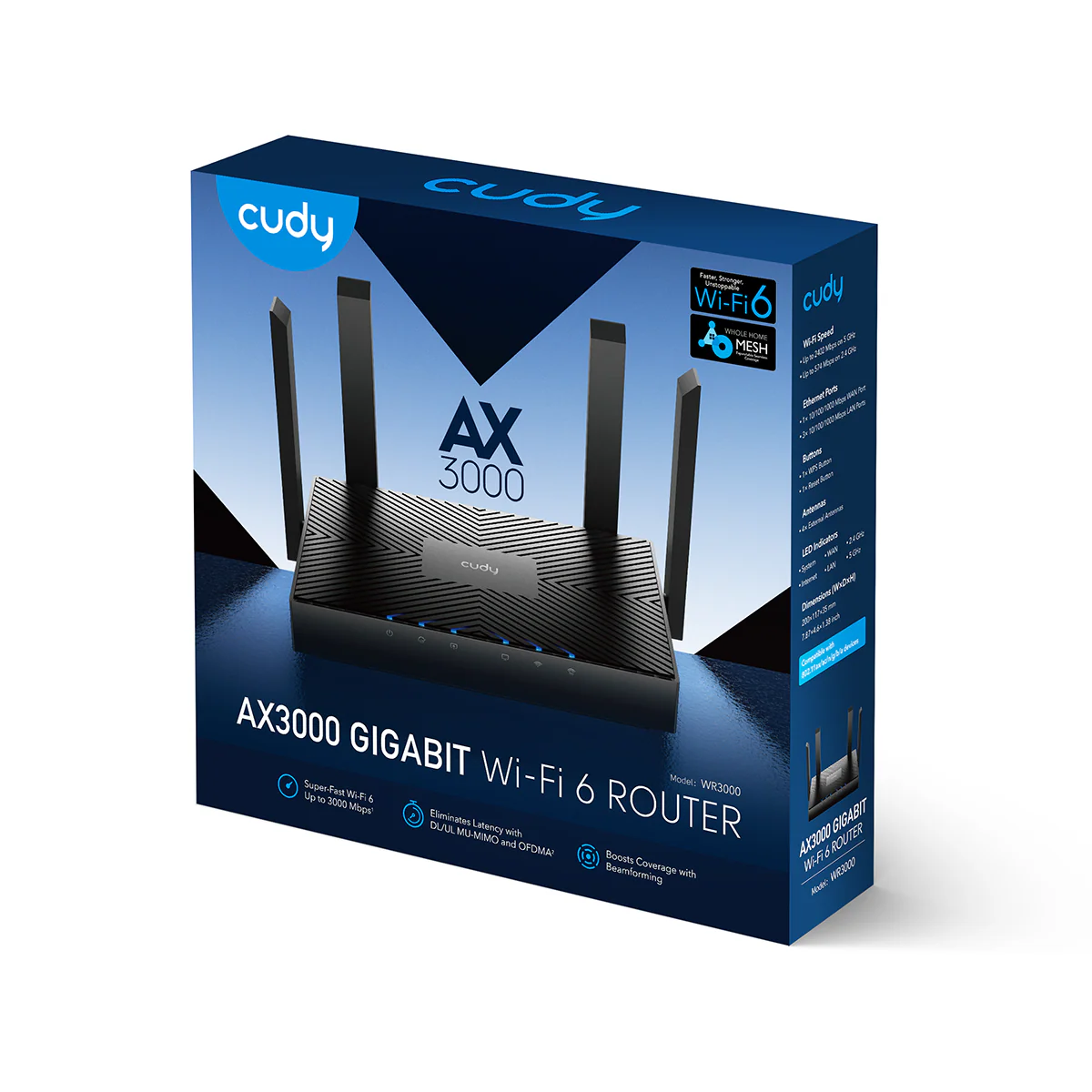 CUDY WR3000 AX3000 GIGABIT WIFI6 ROUTER MESH