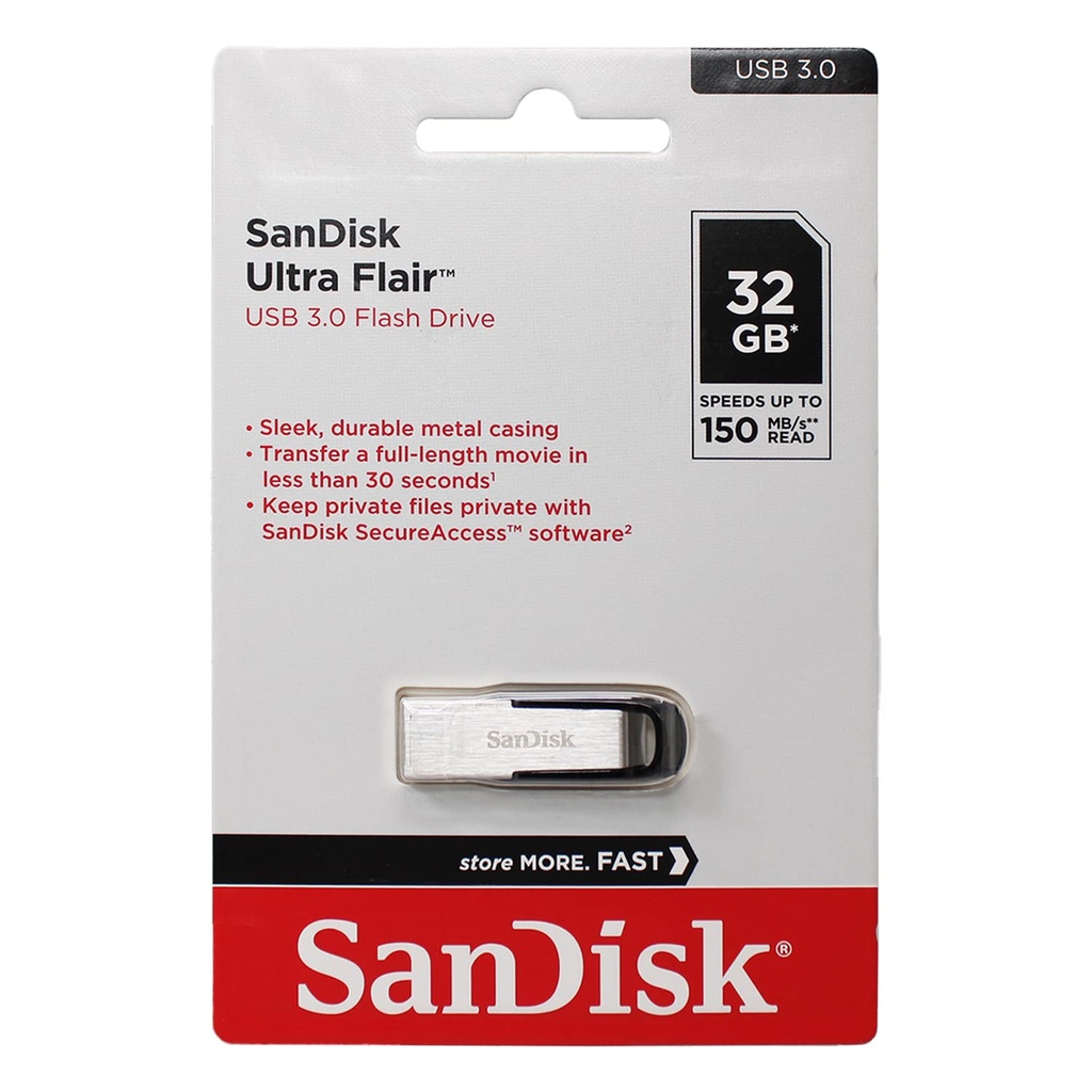 SanDisk Ultra Flair USB 3.0 32GB Flash Drive
