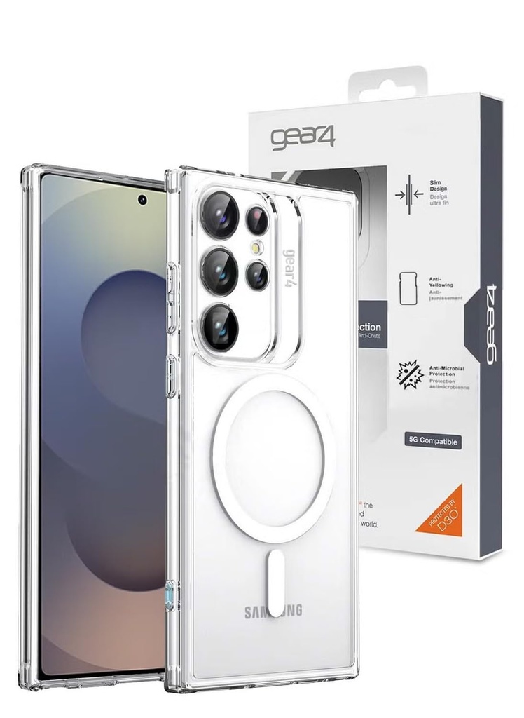Samsung حماية ظهر Gear4 Crystal Palace شفافة لأجهزة الموبايل مع MagSafe