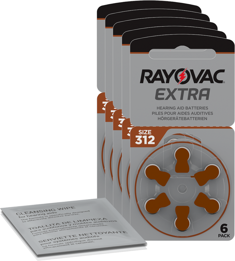 RAYOVAC 312AU X6 HEARING AID BATTERIES