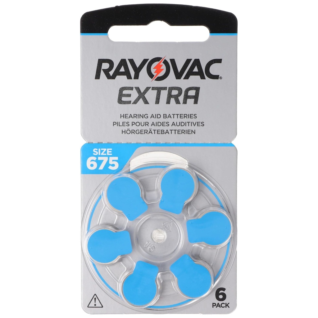 RAYOVAC 675AU X6 HEARING AID BATTERIES