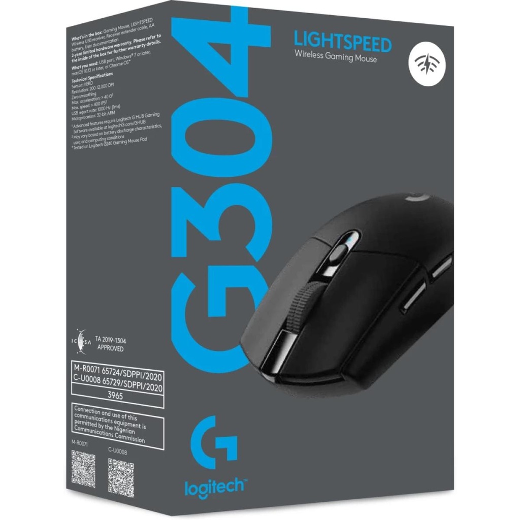 Logitech G304 Lightspeed Mouse (Black)