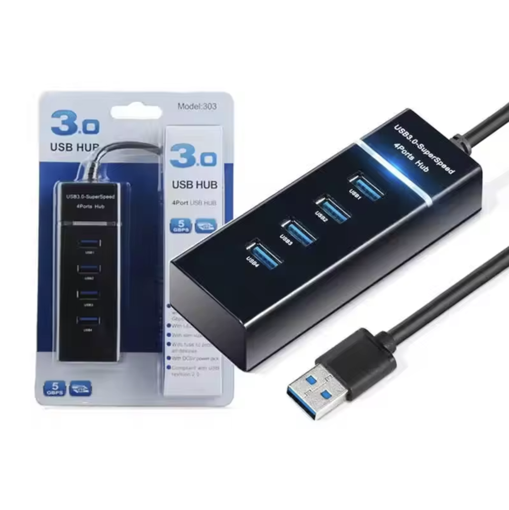 USB 3.0 Hub - High-Speed Expansion for PS4, Xbox, and PC