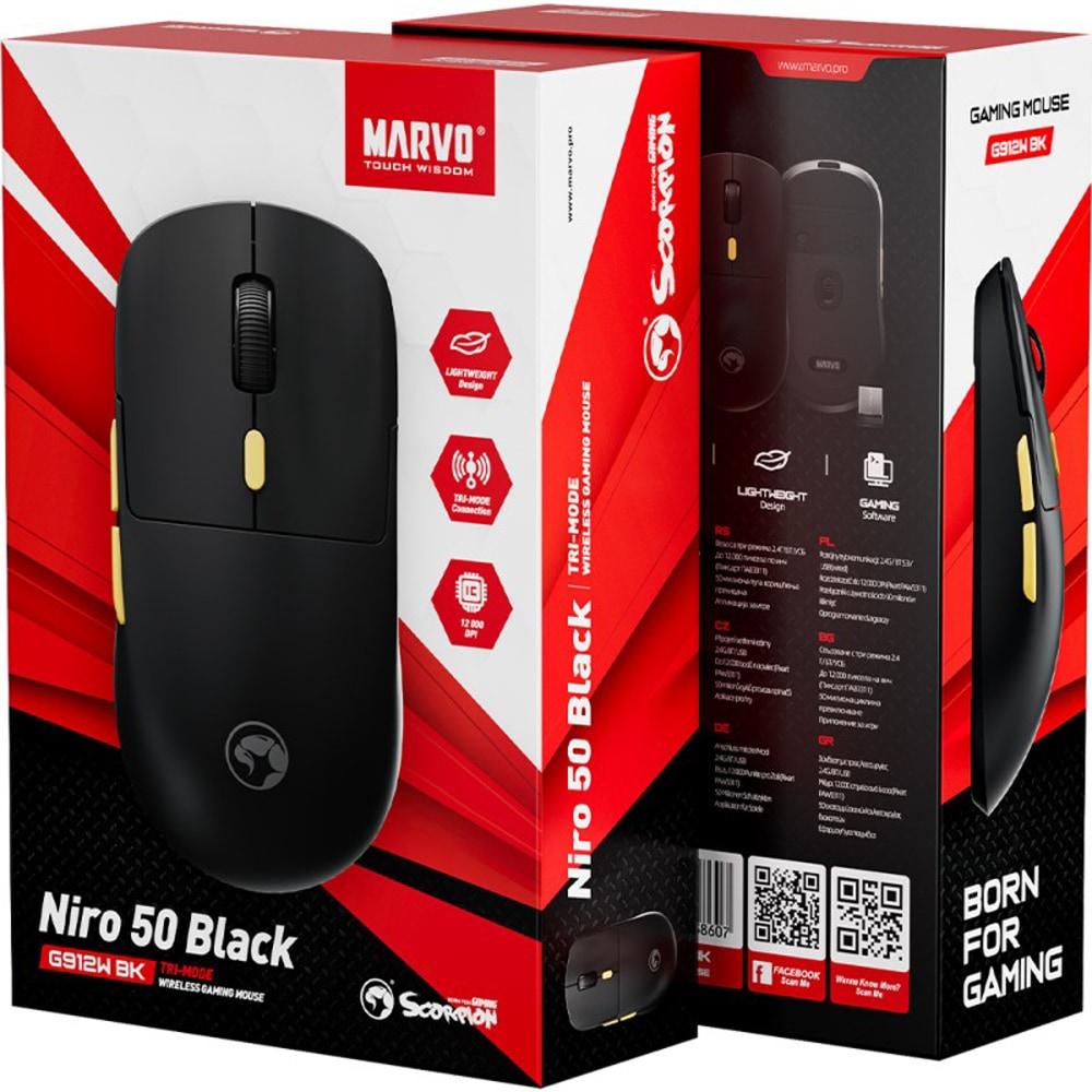 MARVO G912W Niro 50 Black wireless mouse