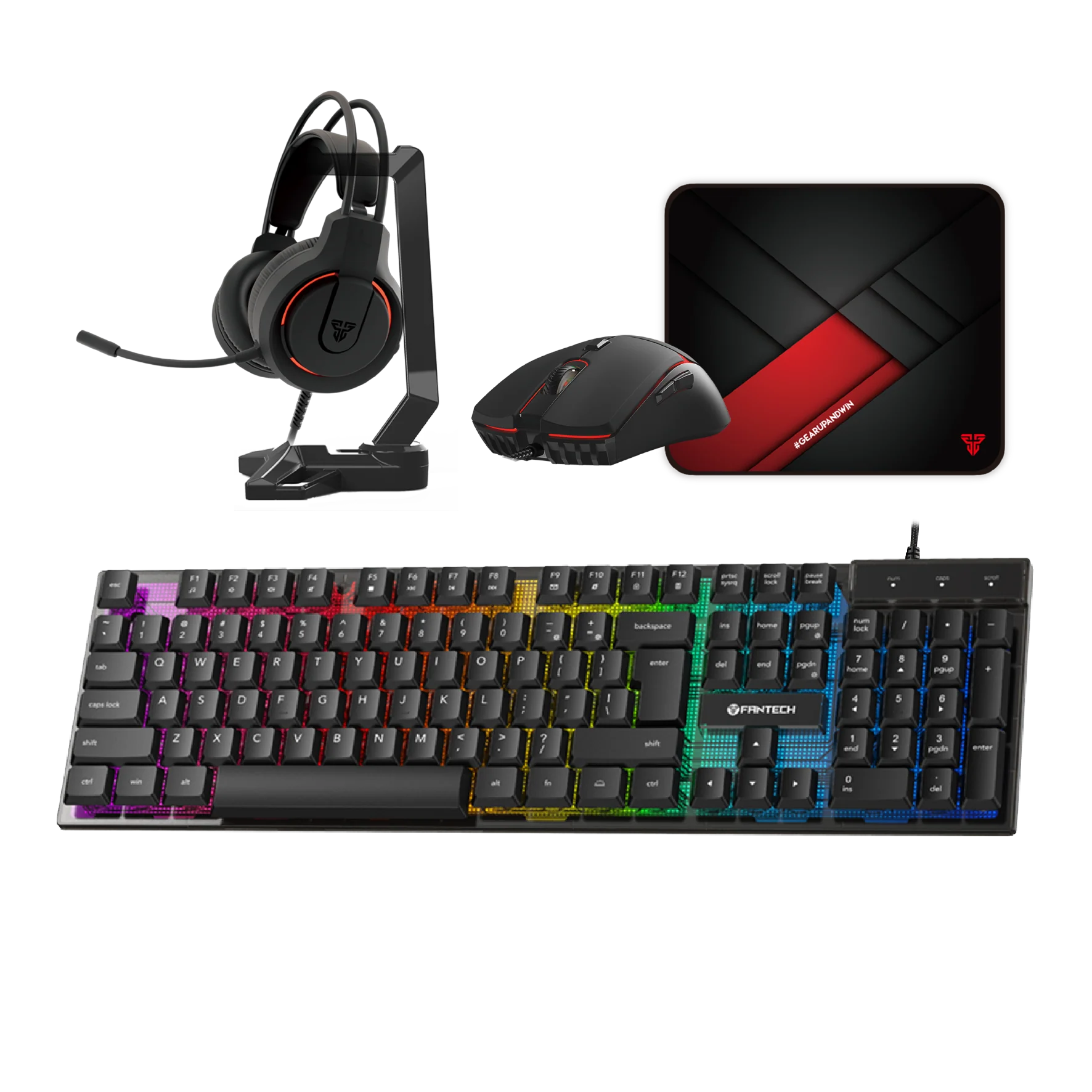FANTECH P51 5IN1 GAMING COMBO BLACK