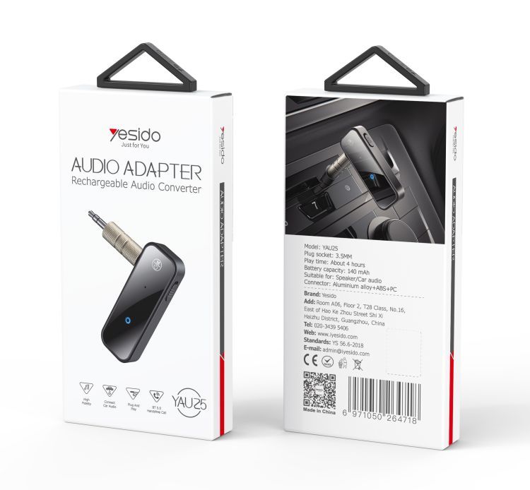 YESIDO YAU25 2-in-1 Bluetooth 5.0 transmitter and receiver