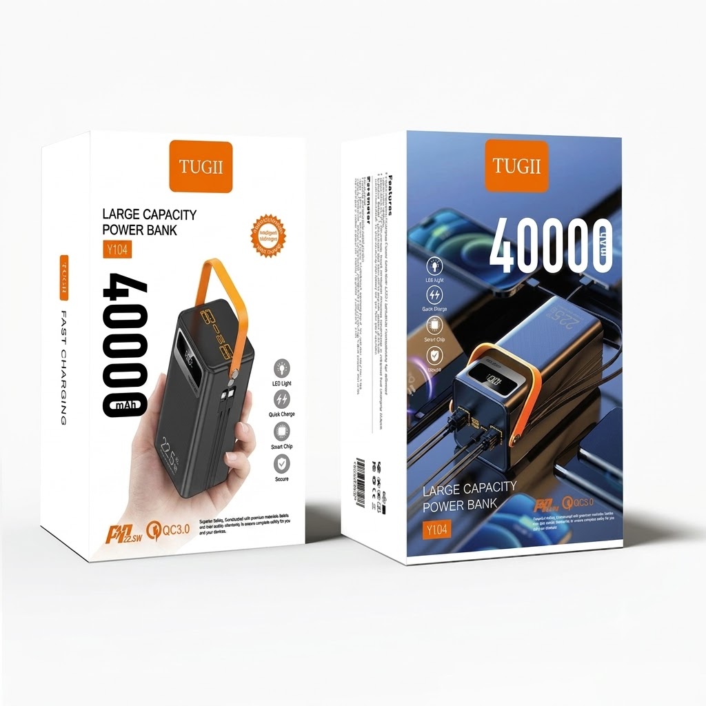 TUGII-Y104 40000MAH 22.5W PD POWERBANK