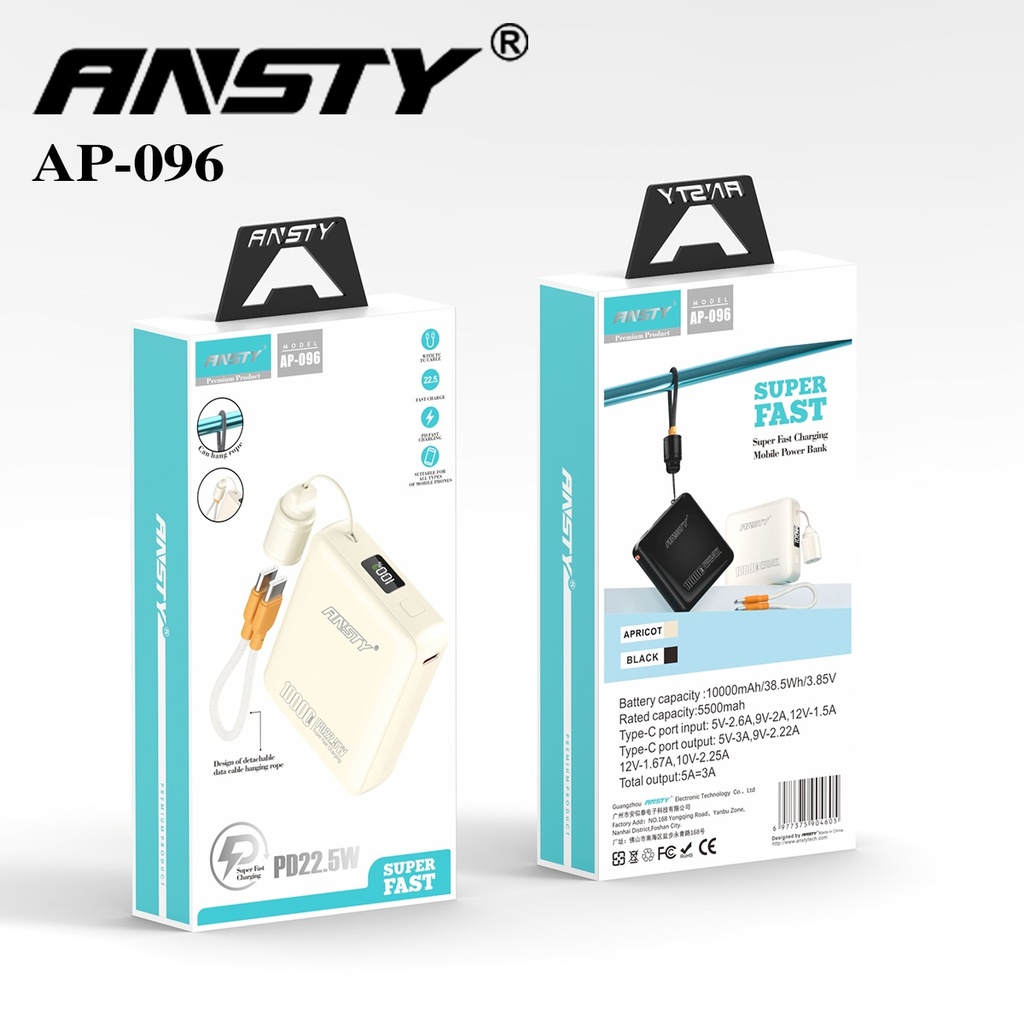 ANSTY POWERBANK AP-096 10000 mAh