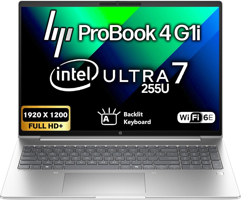 HP ProBook 4 G1i 16" FHD+ AI Business Laptop Core Ultra 7 255U,16GB / 1TB SSD, WiFi 6E, Backlit Keyboard, FHD Webcam